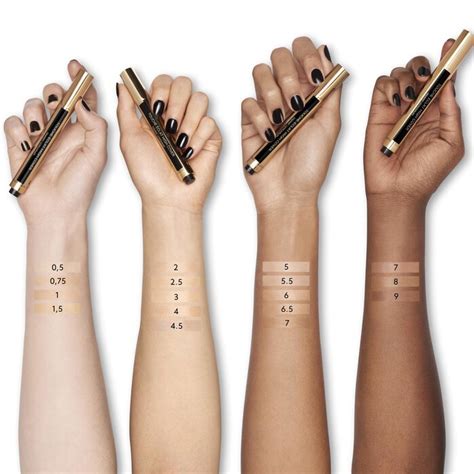 ysl touche éclat high cover concealer swatches|ysl touche eclat concealer shades.